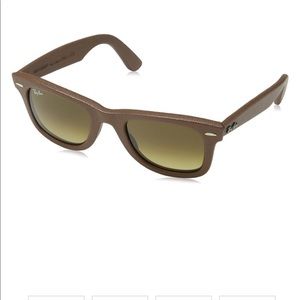 Ray ban leather sunglasses